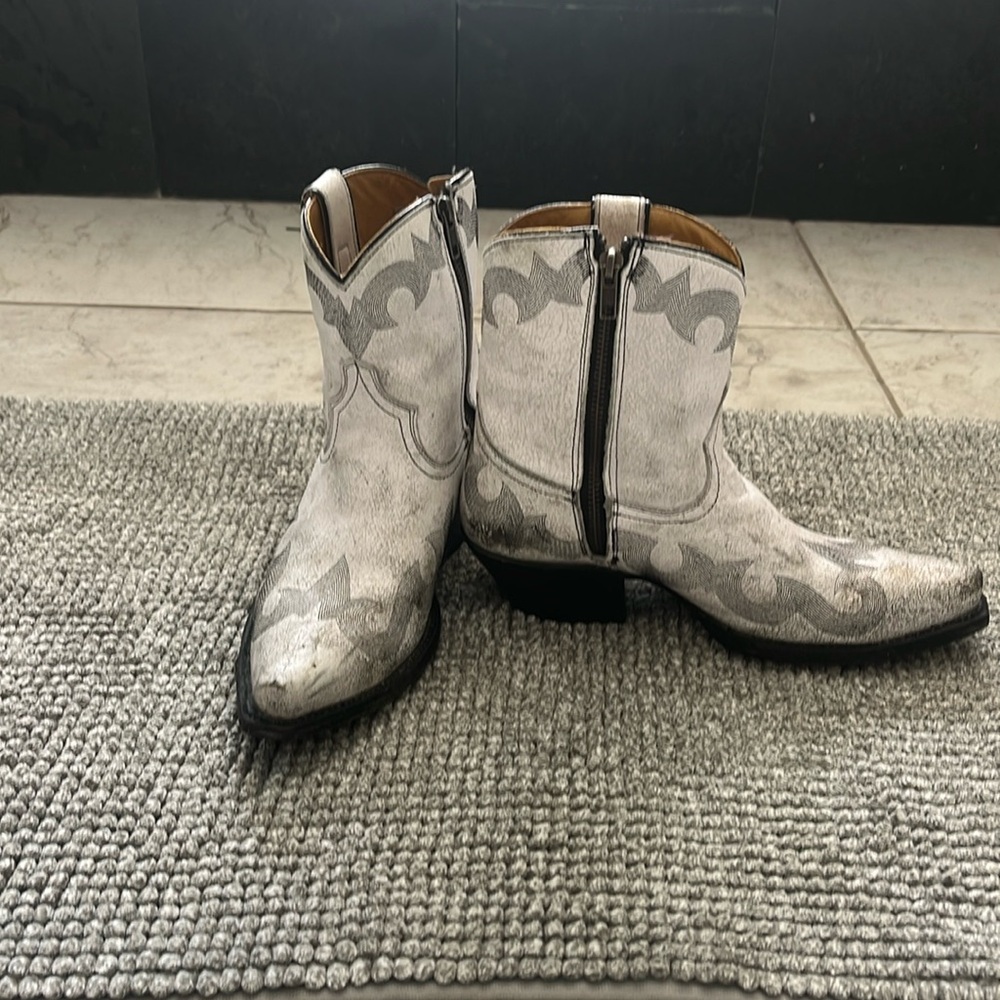 Distressed cowboy boots